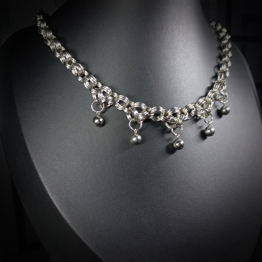 Midnight Necklace – Steel Pearl