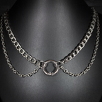 Collier Double Chaîne – Anneau Ouvrant
