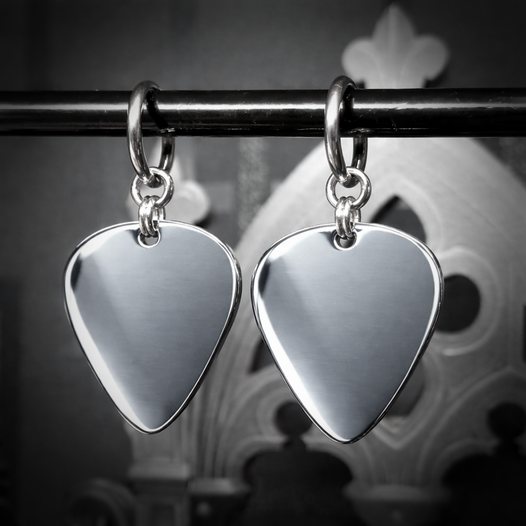 Boucles d’Oreilles Médiator Acier