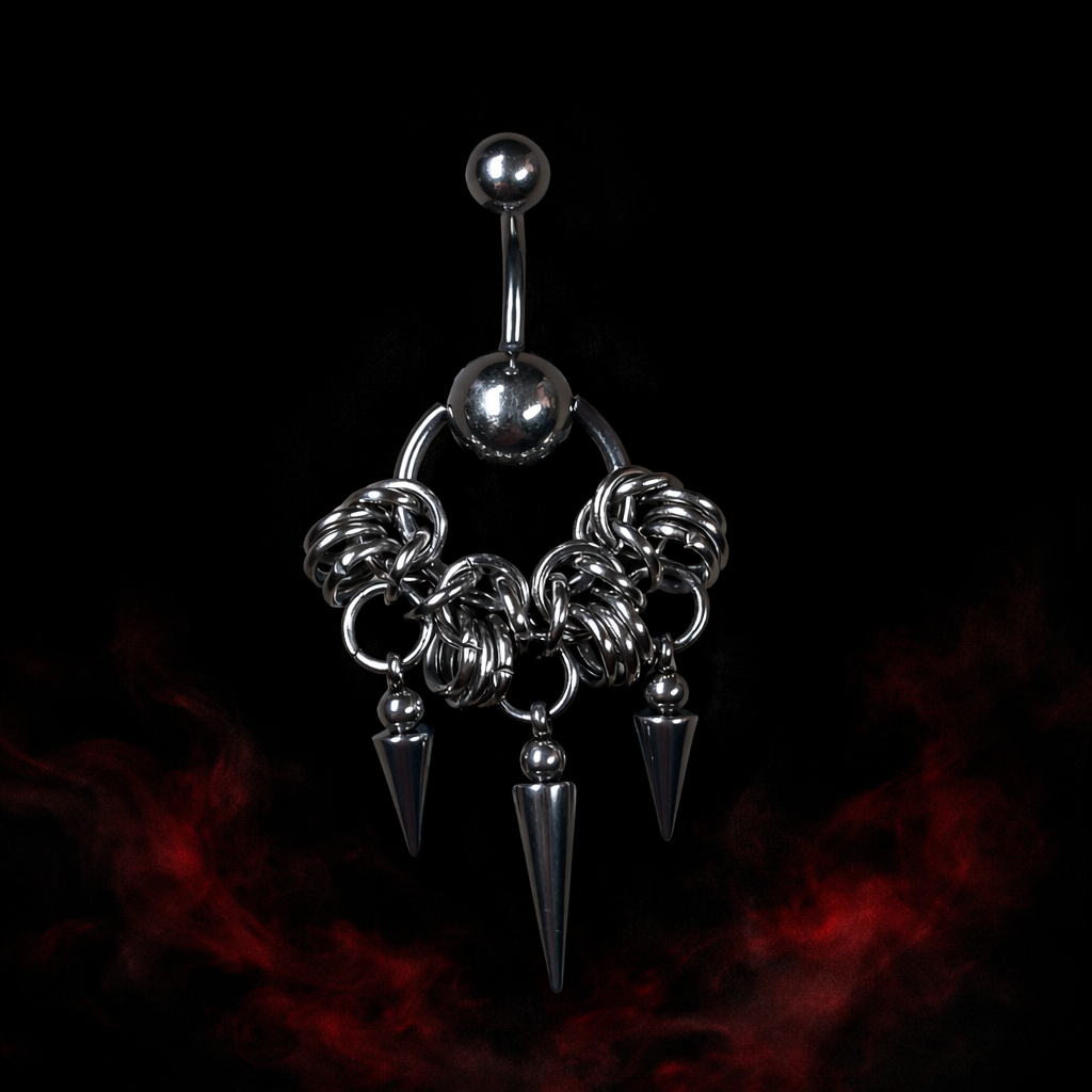 Spiked Navel Piercing