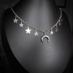 Collier Étoiles & Lune – Nuit Mystique