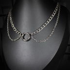 Collier Double Chaîne – Anneau Ouvrant