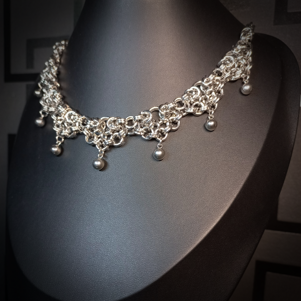 Metallic Lace Necklace