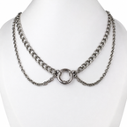 Collier Double Chaîne – Anneau Ouvrant