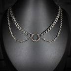 Collier Double Chaîne – Anneau Ouvrant