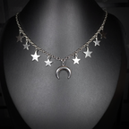 Collier Étoiles & Lune – Nuit Mystique