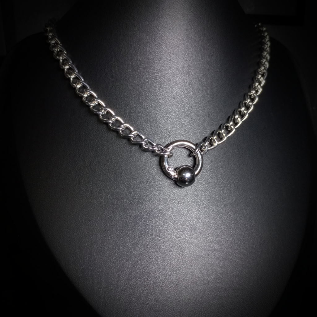 Faltbare Ringkette mit Perle