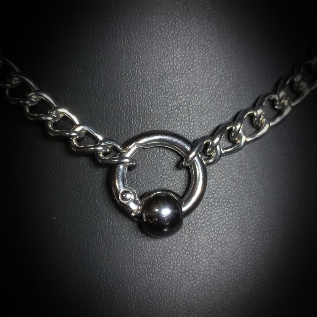 Collier Anneau Pliable avec Perle