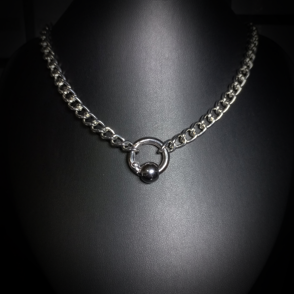 Faltbare Ringkette mit Perle